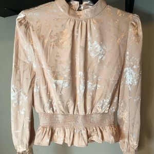 Open back crop dress shirt